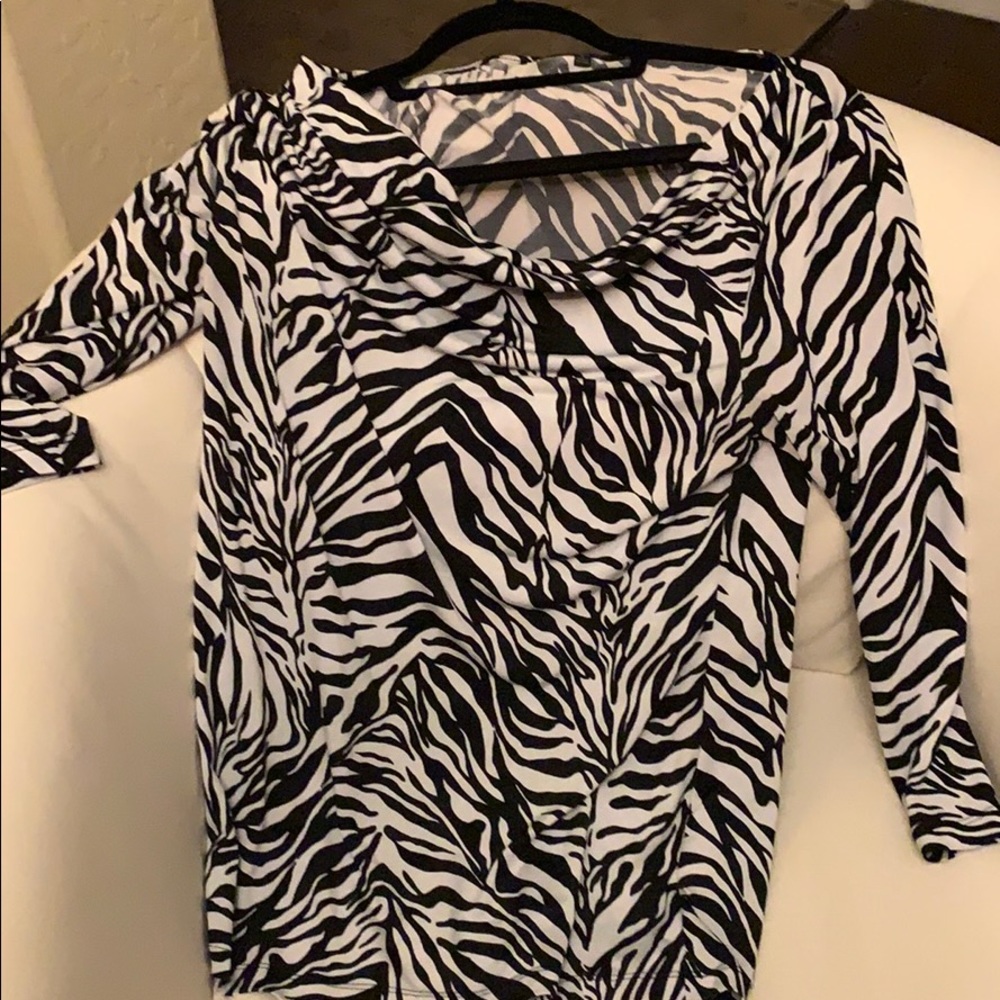 Anne Klein Draped neck blouse